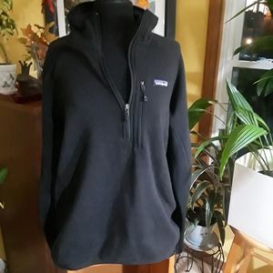 Patagonia Fleece Pullover Black Sweater Size XL